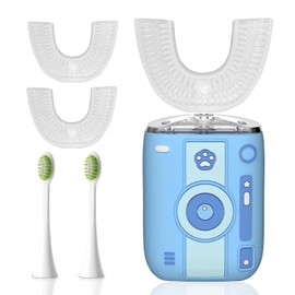 yeklike Adult u-Shaped Electric Toothbrush, 360 ° Cleaning, ultrasonic Toothbrush for Cleaning Teeth, Wireless Rechargeable Automatic Toothbrush Set for Travel or Home use