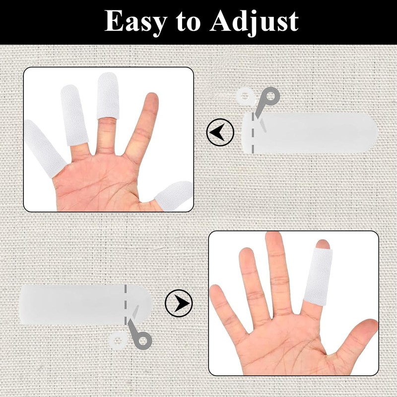 100Pcs Cotton Finger Cots,Finger Bandages Tubular,Thumb Protector,Finger Covers for Flexible