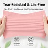 50 Pack Disposable Linen-Feel Dinner Napkins,Built-in Flatware Pocket, Pink,12x17 In,Suitable