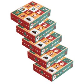 Angoily 12 Day Advent Calendar Empty, 5PCS Countdown DIY Advent Calendar Box, Christmas Packing Box, Christmas Paper Box