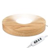 FuoiCorn Wood LED Light Base - Crystal Display Stand for
