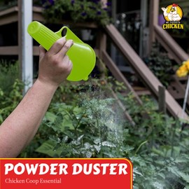 My Favorite Chicken Powder Duster – Food Grade Applicator & Dusting Powder Dispenser with Puff, Chicken Powder & Sulfur Powder, Easy Clean Green