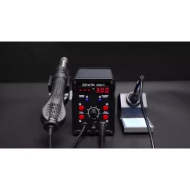 Silverflo 8586D Solder Station 2 in 1 Soldering Iron Kit Hot Air Rework station