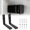 2x Adjustable Microwave Brackets Wall Mount Heavy Duty Shelf Carbon