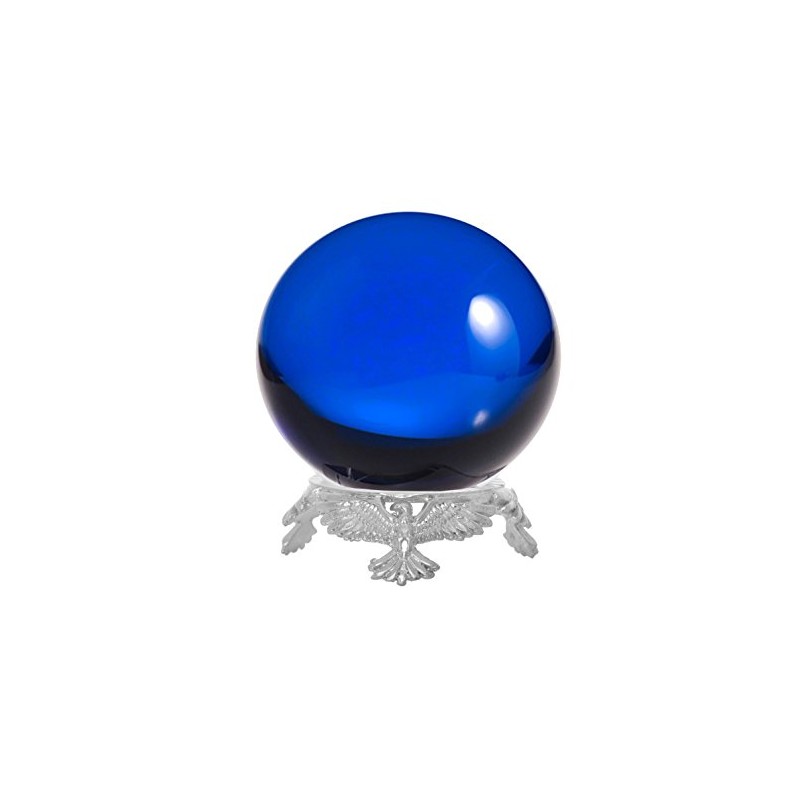 Amlong Crystal Blue Crystal Ball 50mm (2 inch) with Silver
