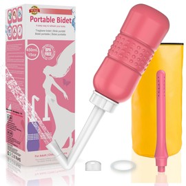 2IN1 Post-Birth Perineal Wash Bottle Portable Bidet 2Nozzle Intimate Wash for Women Perineal Bottle,Handheld Bidet Personal Bidet Travel Bidet with Short Nozzle+Long Nozzle,Water Seal Cap Storage Bag