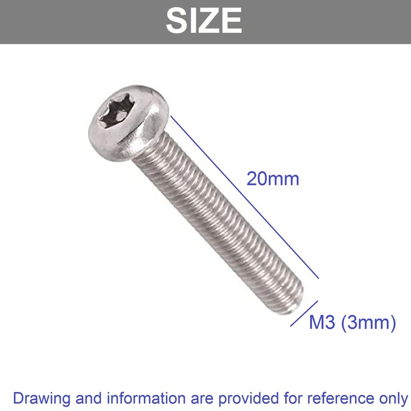 TERF® M3 X 20mm Pan Head Security Torx Machine Screws