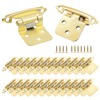 1/2 Inch Overlay Kitchen Cabinet Hinges, 24 Pack(12 Pairs) Gold