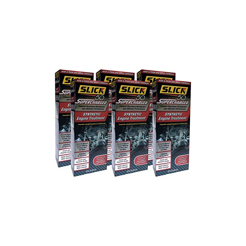 Slick 50 Supercharged Synthetic Engine Treatment | 15 oz., 6-Pack