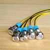 Kiligen 5pcs 8mm 110V-220VAC LED Waterproof Indicator Light Pilot Light