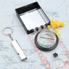 Geluode Navigation Compass with Lid, Clear Compass, Orientation with Emergency