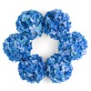 DuHouse Artificial Hydrangea Silk Flower Heads with Stem Fake Royal