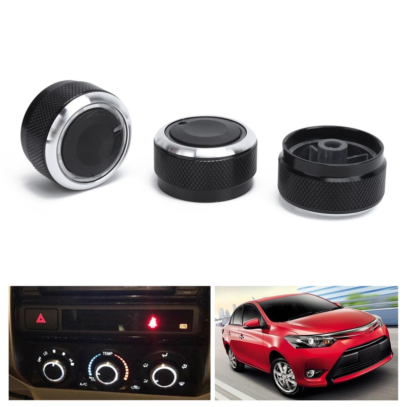 3PCS Car Air Condition Switch Thermal Controller Knob Replacement for