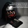 MELOTOUGH LED-Light Rolling Tool bag with Telescoping Handle Heavy Duty