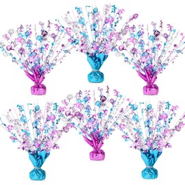Ceenna 6 Pcs Table Decorations birthday decorations Metallic Gleam Foil Spray Centerpieces Shell Model Branches Leaf Glitter Table Centerpieces for Cosplay Holiday Party (Mermaid)