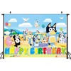 Happy Birthday Backdrop for blueys Party Decorations Photo Backgroud for