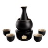 Tosnail 7 Pieces Ceramic Japanese Sake Set with Warmer, Hot