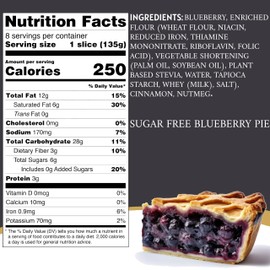 Andy Anand Sugar Free Blueberry Pie - Enjoy the Amazing Taste of a Classic Amazingly Delicious, Traditional Recipe and Unique Flavor, Diabetic Friendly, Perfect for Guilt free Celebrations (2.9 lb)