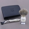 Men shaving shave kit badger hair shaving brush & 3