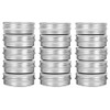 CTKcom 1 Ounce Metal Tin Cans Round Empty Containers with Clear Window Screw Lid Silver Aluminum Can Sample Containers Cosmetic Lip Balm Containers for DIY Salves Candles Candies Crafts,15 Pack