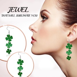 St Patricks Day Earrings for Women Green Shamrock Irish Dangle Earrings for Women St Patricks Day Accessories for Festival