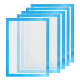 YOKIVE 5 Pcs Magnetic Picture Frame, A4 Magnets Holds Photo | Great PVC for Refrigerator Dishwasher, 8.5 x 11, Blue