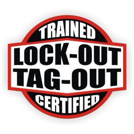 Unbranded/Generic 2pk Lockout Tagout Trained Certified Hard Hat Decals Helmet Stickers Electrician