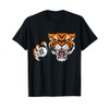 Tiger Angry Pool 8 Ball Billiards Cartoon Character T-Shirt