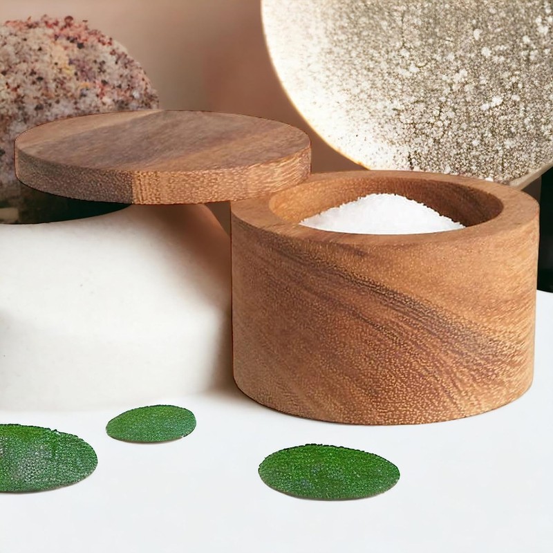 IBLAY Wooden Salt Box for Kitchen or Dining Table Spice