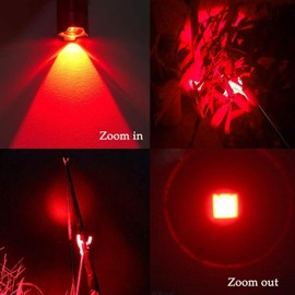 Red Light Flashlight Mini Red Led Light Zoomable Single Mode Red Light Torch for Hunting Night Observation Astronomy Aviation,6-Pack