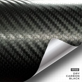 VViViD Dry Carbon Fibre Detailing Vinyl Wrap Tape 2 Inch x 20ft Roll DIY (Black)