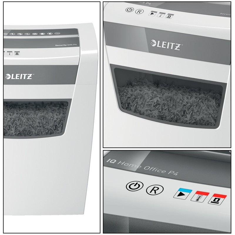 Leitz IQ Paper Shredder, 10 Sheet, Cross Cut, 6 Gallon