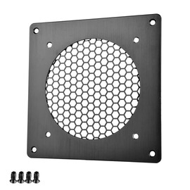Euroharry Ventilation Grille 120 mm Fan Cover for PC, Computer, AV, Electronic Cabinets, Brushed Metal, Pack of 1