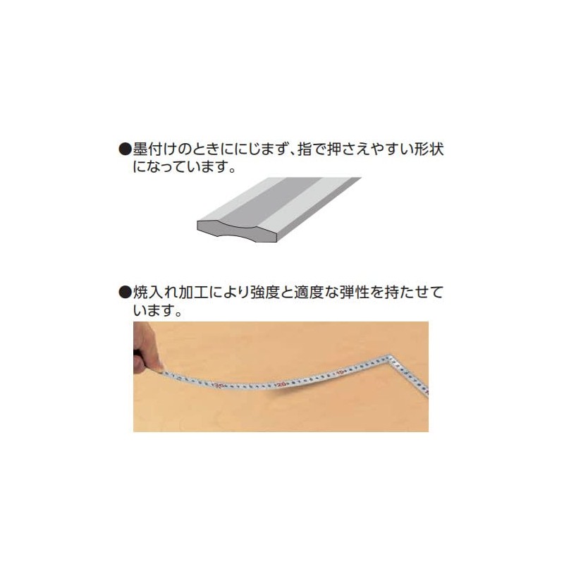 sinwa測定 曲尺 Silver 1 Model 30 cm with Scale Red