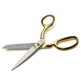 Kings County Tools Dressmaker's Fabric Scissors | Stainless Steel Blades & Gold-Plated Brass Handles | Made in Italy | 8-Inch Long