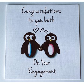Congratulations to you both on your Engagement Penguin Card