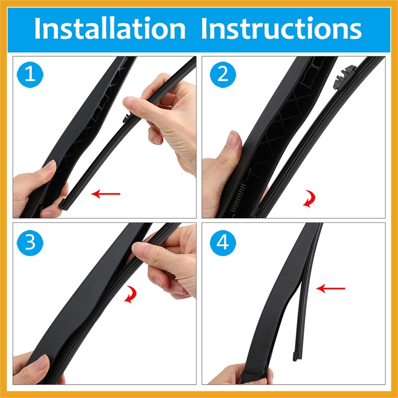 Partuto Rear Windshield Wiper Blade Arm Set Replacement for Ford