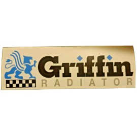 Vintage Griffin Radiator Bumper Sticker Decal 9" x 3"