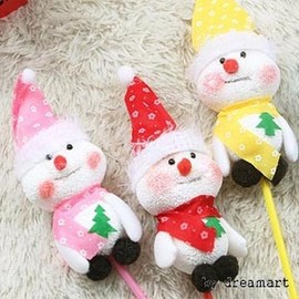 Stick Snowman (Cow) / Christmas Santa Costume Santa Headband Hymn / 막대 눈사람(소)/크리스마스 산타복 산타머리띠 성가