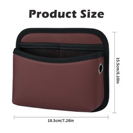 Car Organiser Front Seat Car Leather Cup Holder Gap Bag, Car Seat Gap Filler PU Leather Car Organiser for Coins Glasses Storage, Mobile Phones, Cards, Keys, Sunglasses (Red)