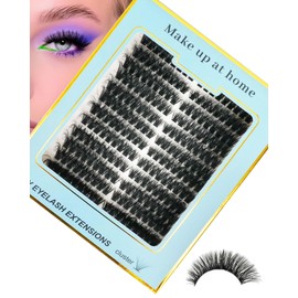 Obeyalash Wimpern Einzelne Extensions Fox Eye Lashes Cluster Cat Eye Wimperncluster 80D C Curl Mixed 8-16mm für Wimpernverlängerung Katzenaugen-Naturwimpern Volumen Falsche Wimpern DIY zu Hause