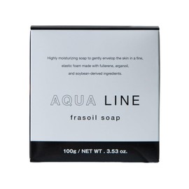 Highly Moisturizing Natural AQUA LINE Fluasoil Soap, Fullerene Argan Oil, Soy-Derived Ingredients, Soap, Facial Cleansing, Full Body