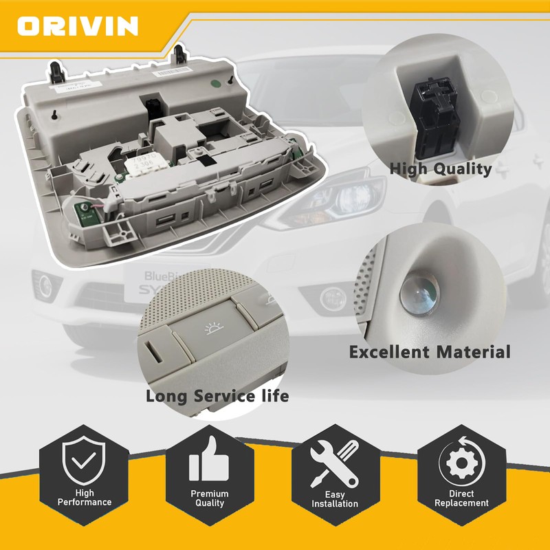 ORIVIN 26430C990D Overhead Console Map Reading Dome Light Lamp Ceiling