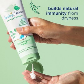 Baby Dove Hypoallergenic Lotion Caring By Nature 2 Count Build a Healthy Foundation for Your Baby's Skin Contains Vitamin E and 100% Natural Moringa Oil 13.5 fl oz