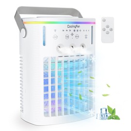 Portable Air Conditioners Cooling Fan: 2025 Upgraded 4-IN-1 Portable AC Unit with 2 Cooler Mist & Speeds1200ml Remote Control Air Conditioner Ultra-Quiet Design Evaporative for Home,Bedroom,Camping