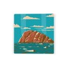 Dartmoor Ceramic Coaster Set - Devon UK Landmarks/Landscapes Square Set