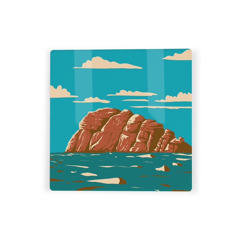 Dartmoor Ceramic Coaster Set - Devon UK Landmarks/Landscapes Square Set