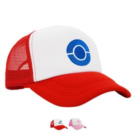PopCrew Embroidered Team Trainer Hat for Anime Cosplay Costume, Trucker, Snapback Cap (Blue)