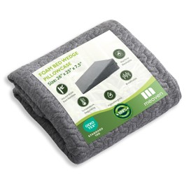 MEOVEN Wedge Pillow Cover for 26x25x7.5 Bed Wedge Pillow, Hypoallergenic, Replacement Pillowcase Cover with Zipper & Pockets, Gray