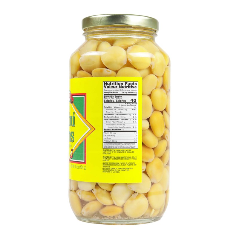 Ziyad Brand Premium Lupini Beans Snack, High Plant Protein, Keto,